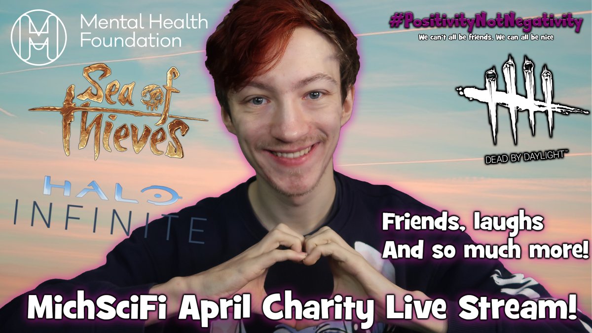 MichSciFiYT's tweet photo. Join MichSciFi &amp; friends on April 23rd as we try and raise £500 for the Mental Health Foundation!

All donations/shares are appreciated!
#PositivityNotNegativity 

https://t.co/SemTQRPtEs

https://t.co/PcO3qRmscT! https://t.co/Xkb88aHK73