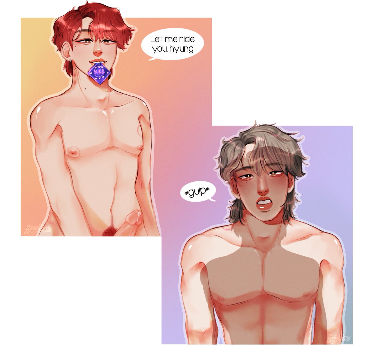 jnghxheavyballs's tweet photo. J0ngg1 with power bōttom Jxnghx and service tōp M1ng1 you know I'm right
(Also, jjxng dyes his pubîc hair, I just decided) https://t.co/c4NZyGrtwa