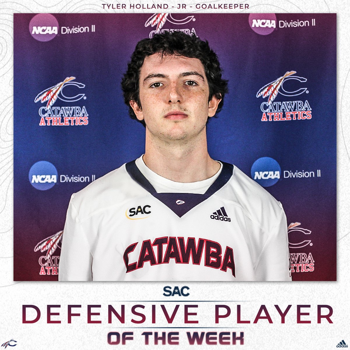 Catawba College Athletics (@catawbaindians) on Twitter photo .<a href="/CatawbaMLAX/">Catawba M. Lacrosse</a> sweeps this week's <a href="/SAC_Athletics/">South Atlantic Conference</a> Player of the Week honors after their win over #19 Anderson!
Bakari Neely scored 🖐 goals on seven shots
AND...
Tyler Holland made 1️⃣1️⃣ saves off the bench in the second half
Full article🔗: bit.ly/3iIP34U .<a href="/CatawbaMLAX/">Catawba M. Lacrosse</a> sweeps this week's <a href="/SAC_Athletics/">South Atlantic Conference</a> Player of the Week honors after their win over #19 Anderson!
Bakari Neely scored 🖐 goals on seven shots
AND...
Tyler Holland made 1️⃣1️⃣ saves off the bench in the second half
Full article🔗: bit.ly/3iIP34U