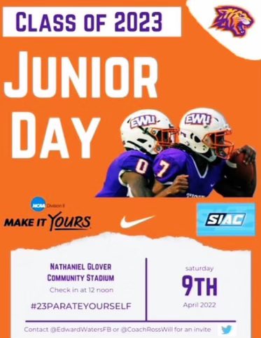 Michael_JR73's tweet photo. Junior day at Edward Waters University @CoachHayes_8 @EdwardWatersFB @TheJustinAlbert @CoachBrazell_ https://t.co/BVzm7nDye2