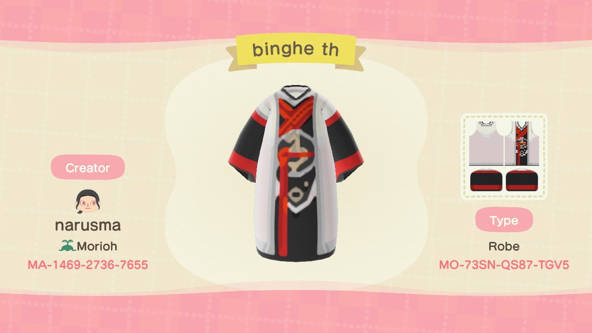 xianjin6's tweet photo. i made binghe thai version costume #AnimalCrossing #ACNH #NintendoSwitch #svsss #bighe https://t.co/Nk3lb8X4iU