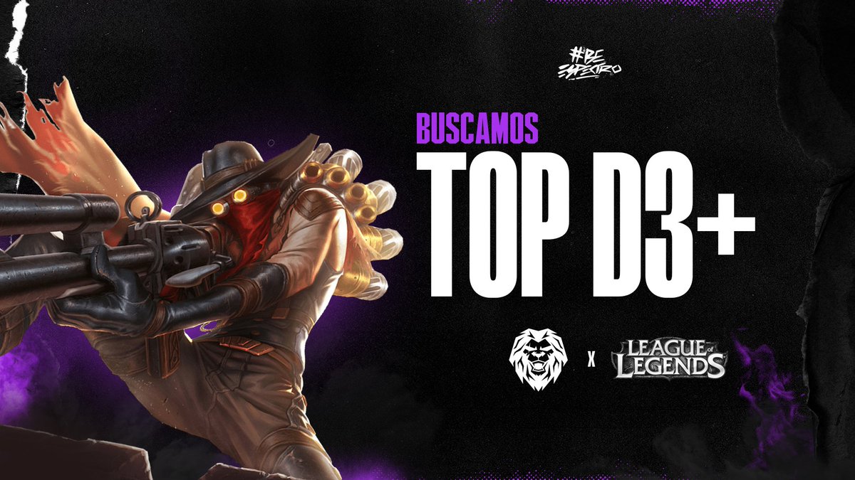 Espectro EC x #LeagueOfLegends💜

¡Nos falta el último león!🦁

BUSCAMOS TOP D3+ / MASTER

🔹Ambición, compromiso e implicación
🔹Staff dedicado tanto a nivel individual como colectivo
🔹Disponibilidad Horaria

¡Os esperamos, pronto nuevas noticias!😍

#BeEspectro