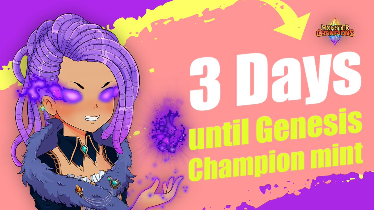 Monster Champions (@monsterchamps) on Twitter photo Only 3 more days until 3/31, Champions!!
Whitelist is closing soon, but that's not gonna stop us from doing another giveaway!
You know the drill!
๐ To participate:
โ
Follow us (<a href="/MonsterChamps/">Monster Champions</a>)
๐ Retweet this post
๐ข Tag 3 friends
โฐ The winners will be announced in 24H! Only 3 more days until 3/31, Champions!!
Whitelist is closing soon, but that's not gonna stop us from doing another giveaway!
You know the drill!
๐ To participate:
โ
Follow us (<a href="/MonsterChamps/">Monster Champions</a>)
๐ Retweet this post
๐ข Tag 3 friends
โฐ The winners will be announced in 24H!