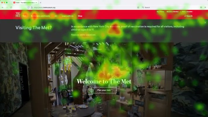 USABILITY EVALUATION CASE STUDY
Curating Visual Content Strengthens User Experience When Securing A Ticket To The MET: Insights From Eye-Tracking by: Alyssa Binda. Check out Alyssa's work and more from:  buff.ly/3JM4TYg