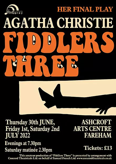 After such a fabulous reponse and glorious reviews for Evita last week, here is our next offering. Tickets available now from @AshcroftArts <a href="/agathachristie/">Agatha Christie</a>