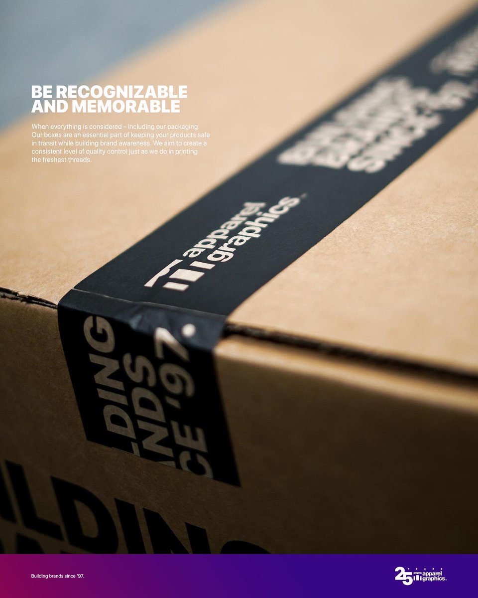 apparelgraphics's tweet image. When everything is considered—including our packaging. Our boxes are an essential part of keeping your products safe in transit while building brand awareness. We aim to create a consistent level of quality control just as we do in printing the freshest threads.