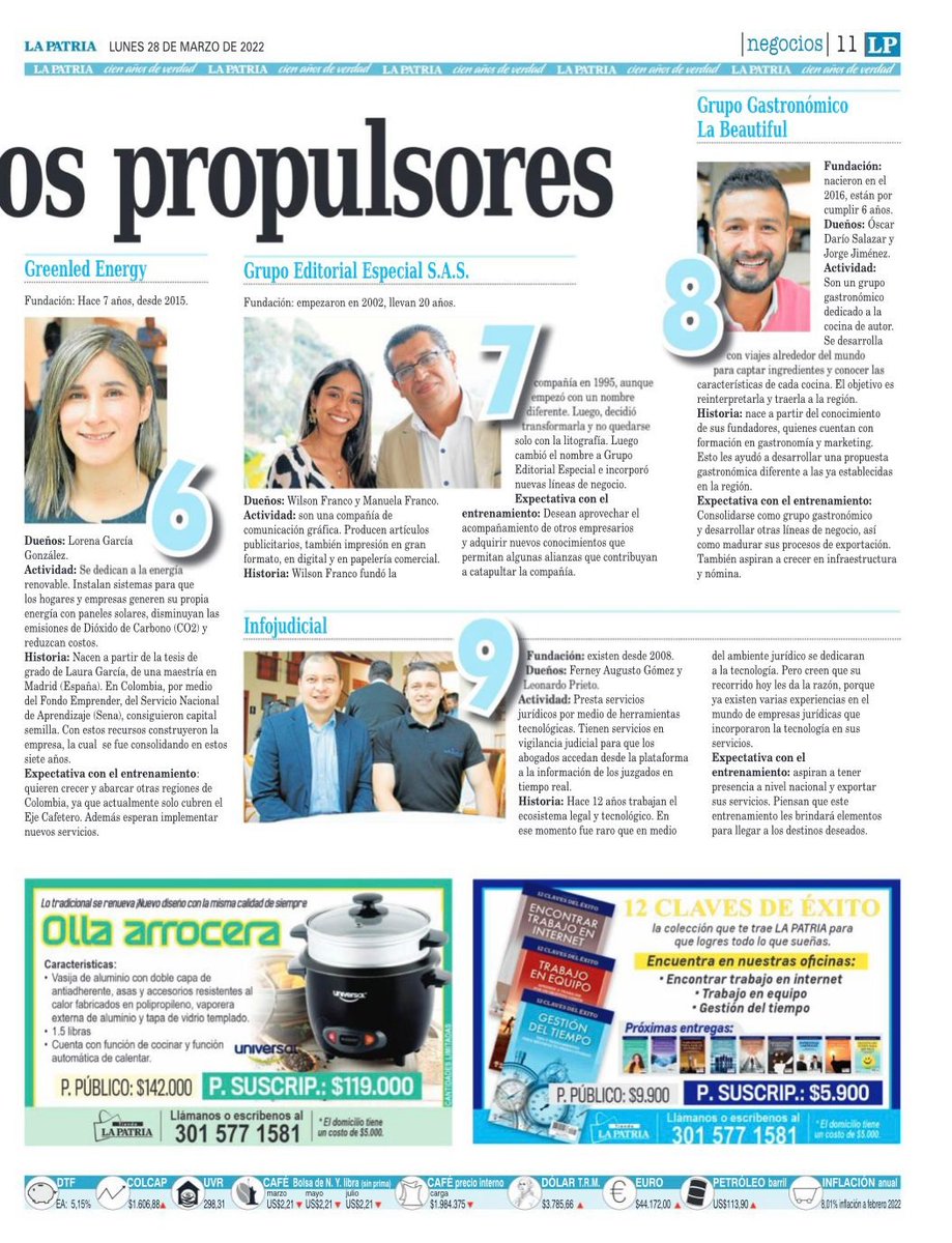 💡Conozca 9 de las 17 empresas pertenecientes a la 10ª cohorte del programa Empresas de Alto Potencial desarrollado por la alianza Manizales Más, de la que Finanfuturo ha hecho parte desde sus inicios hace 10 años. 🚀
#EmpresasDeAltoPotencial #LaPatria #Finanfuturo #manizalesmas