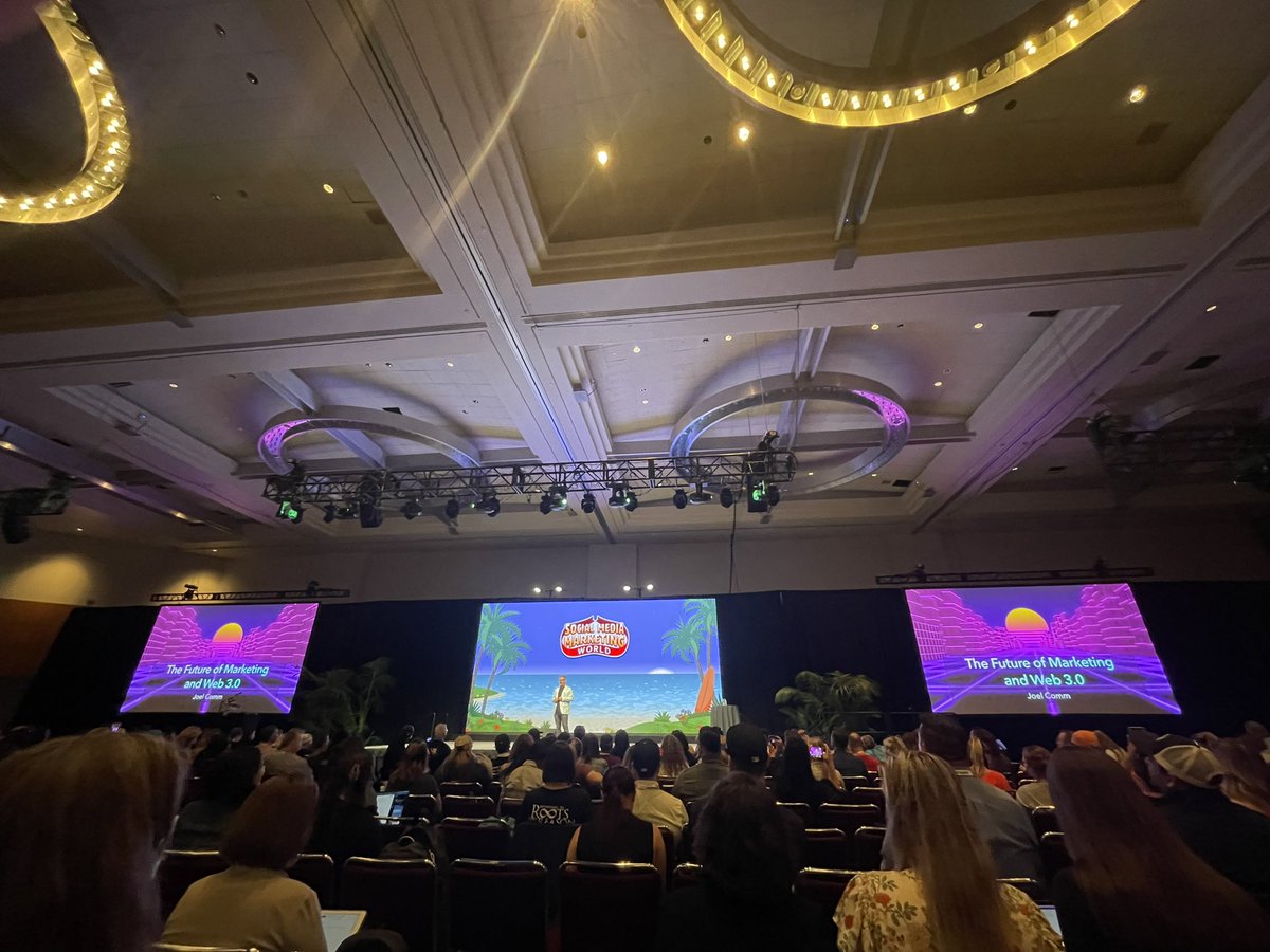 After <a href="/joelcomm/">Joel Comm</a>’s closing keynote at #SMMW22, I feel ready to tackle #Web3 and #NFTs in the near future. Great information to apply both personally and professionally! #smm