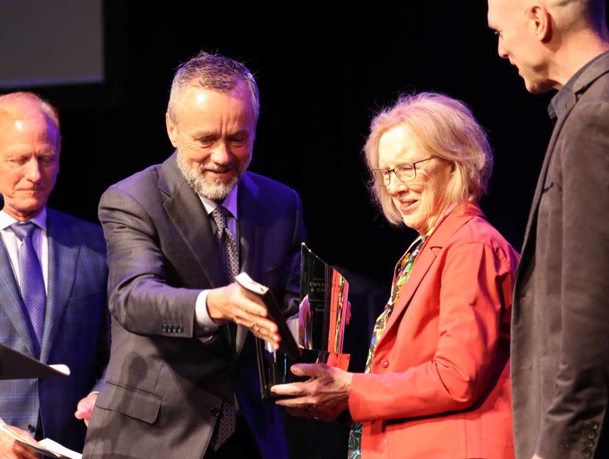 A year after his passing, today we honored Luis Palau with Biola University's Charles W. Colson Conviction and Courage Award, received by his wife Patricia and son Kevin. We are so grateful for Luis Palau's legacy of sharing the Good News of Jesus Christ.