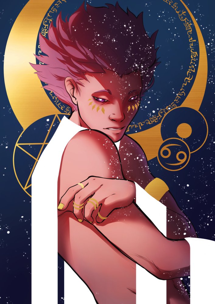 hamlinfly's tweet photo. one of the pieces i did for @AstraeusZine !! a gold leaf print of shinsou from bnha :) I've not been able to see it irl myself yet but i've seen some pics and i'm v excited to get my hands on it :D https://t.co/6QEuNWesc5