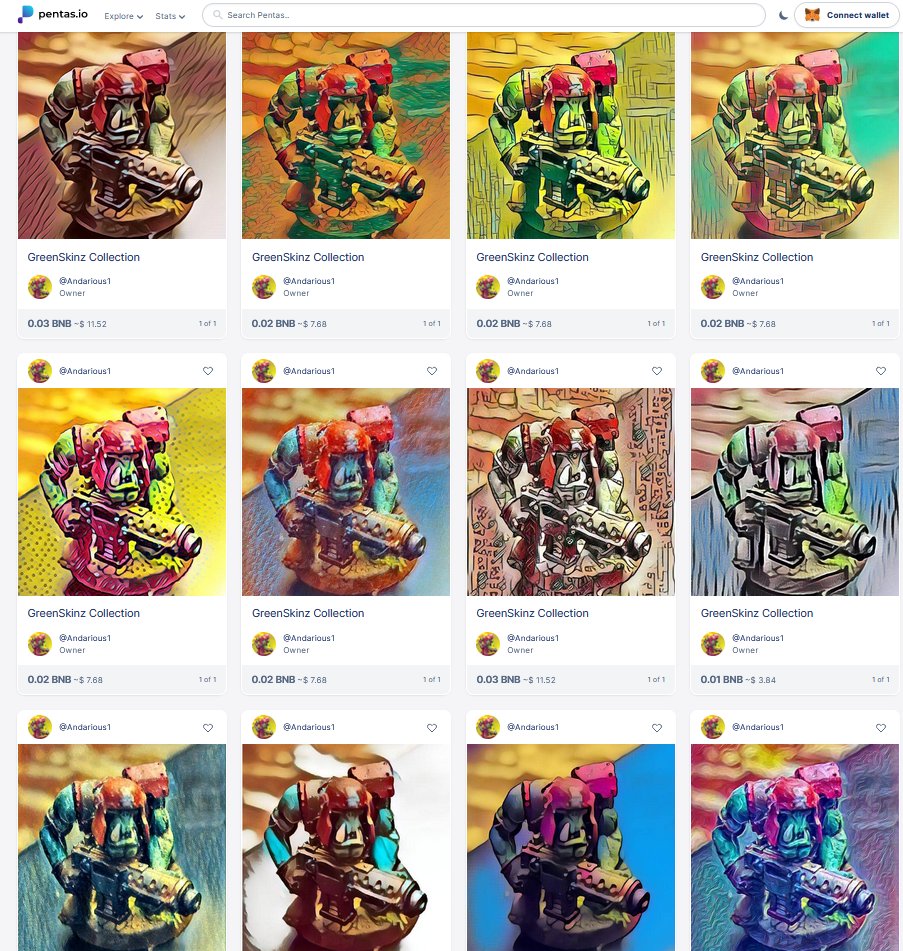 Greenskinz First collection
app.pentas.io/user/andarious1