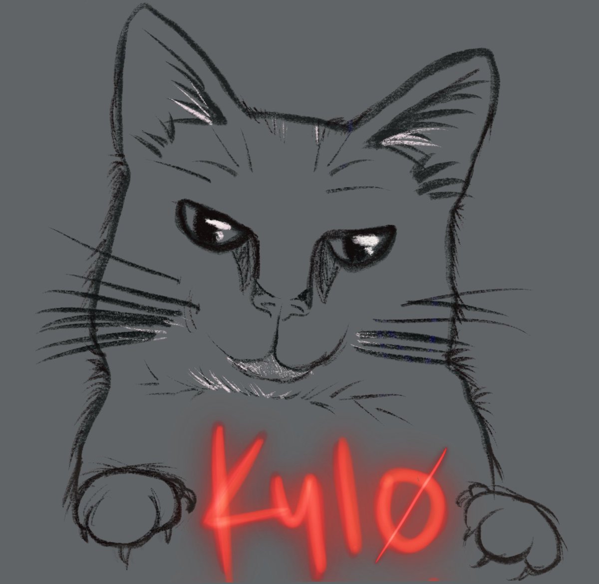 a quick sketch of my handsome cat 🐈‍⬛ 😹