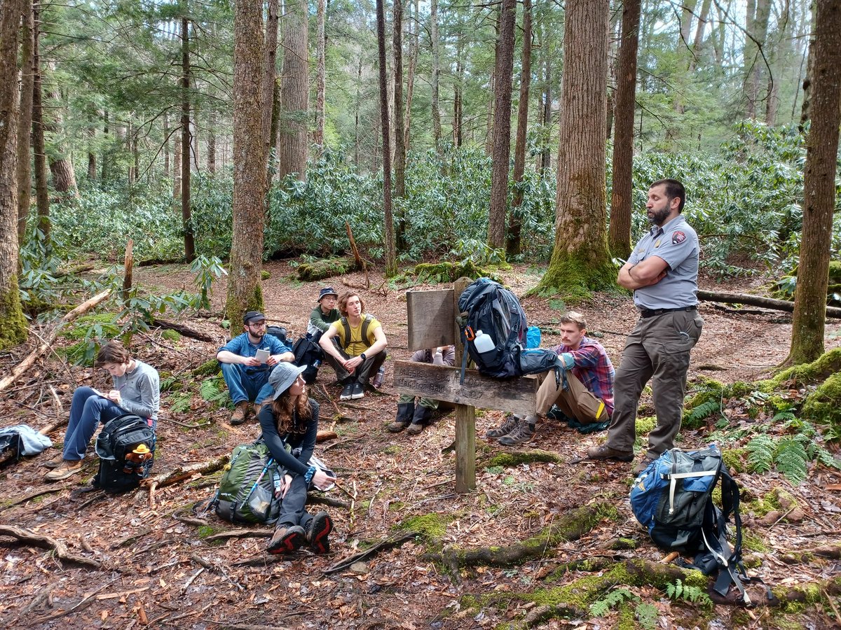 QMacrocarpa22's tweet photo. Day 3 of Disturbance Ecology in the GSMNP:  Thanks Troy Evans of NPS for a great tour of Albright Grove!  (2 of 2) #DisturbedAtPurdue @PurdueFNR https://t.co/UgskPYsPpg https://t.co/CTYYuzXlHO