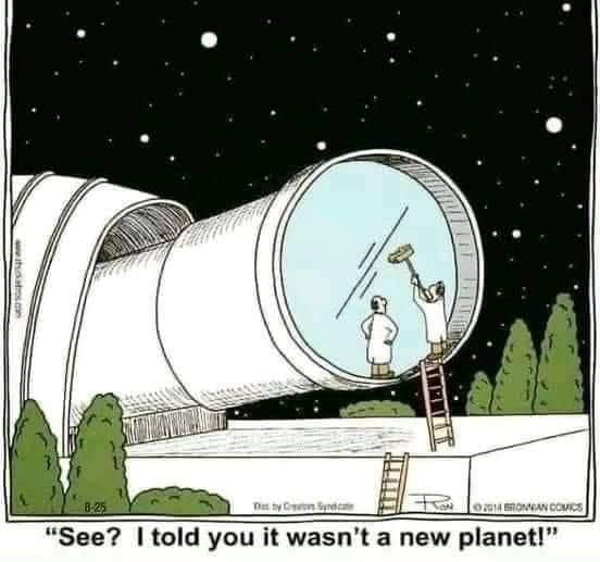 DenisecWright's tweet photo. Keep that light collector clean. Lol, #astronomy #bigastronomy #bigscience #lightcollection https://t.co/hvmn8U4rzn