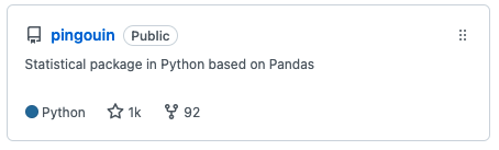 So proud to see Pingouin reach a thousand stars on GitHub today! pingouin-stats.org