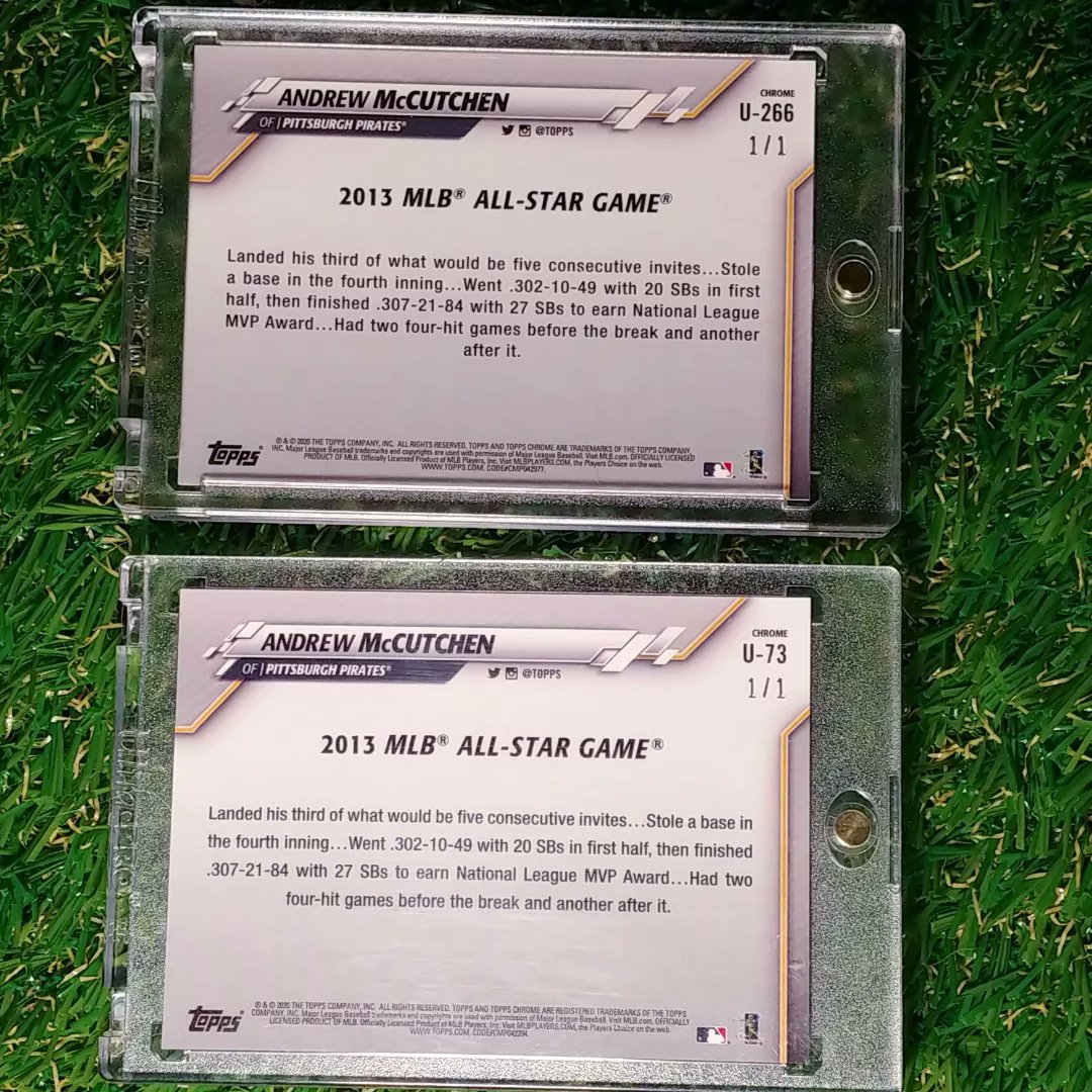 CollectingCutch's tweet photo. Here's a pair of nearly identical Superfractors. One is from topps chrome sapphire update and the other is topps chrome update.
#CutchPC https://t.co/sIXM9itX8z