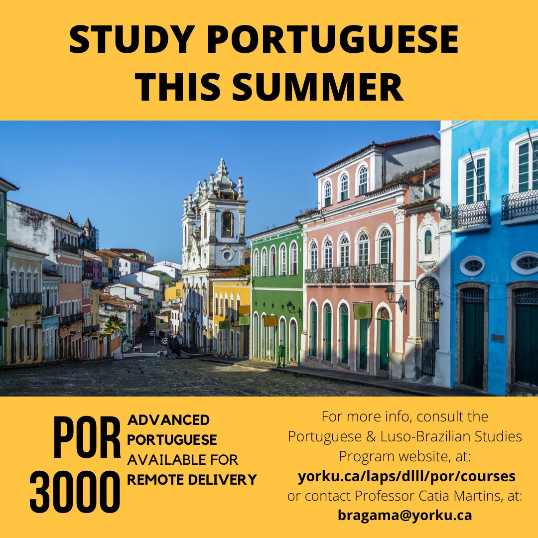 YORK U DLLL (@yorku_dlll) on Twitter photo Study advance Portuguese this summer. Remote delivery available. See image for contact information or contact the department at LAPSDLLL@YORKU.CA #DLLL #languages #portuguese #yorkuniversity #yorku #yorkulaps @yorkulaps Study advance Portuguese this summer. Remote delivery available. See image for contact information or contact the department at LAPSDLLL@YORKU.CA #DLLL #languages #portuguese #yorkuniversity #yorku #yorkulaps @yorkulaps
