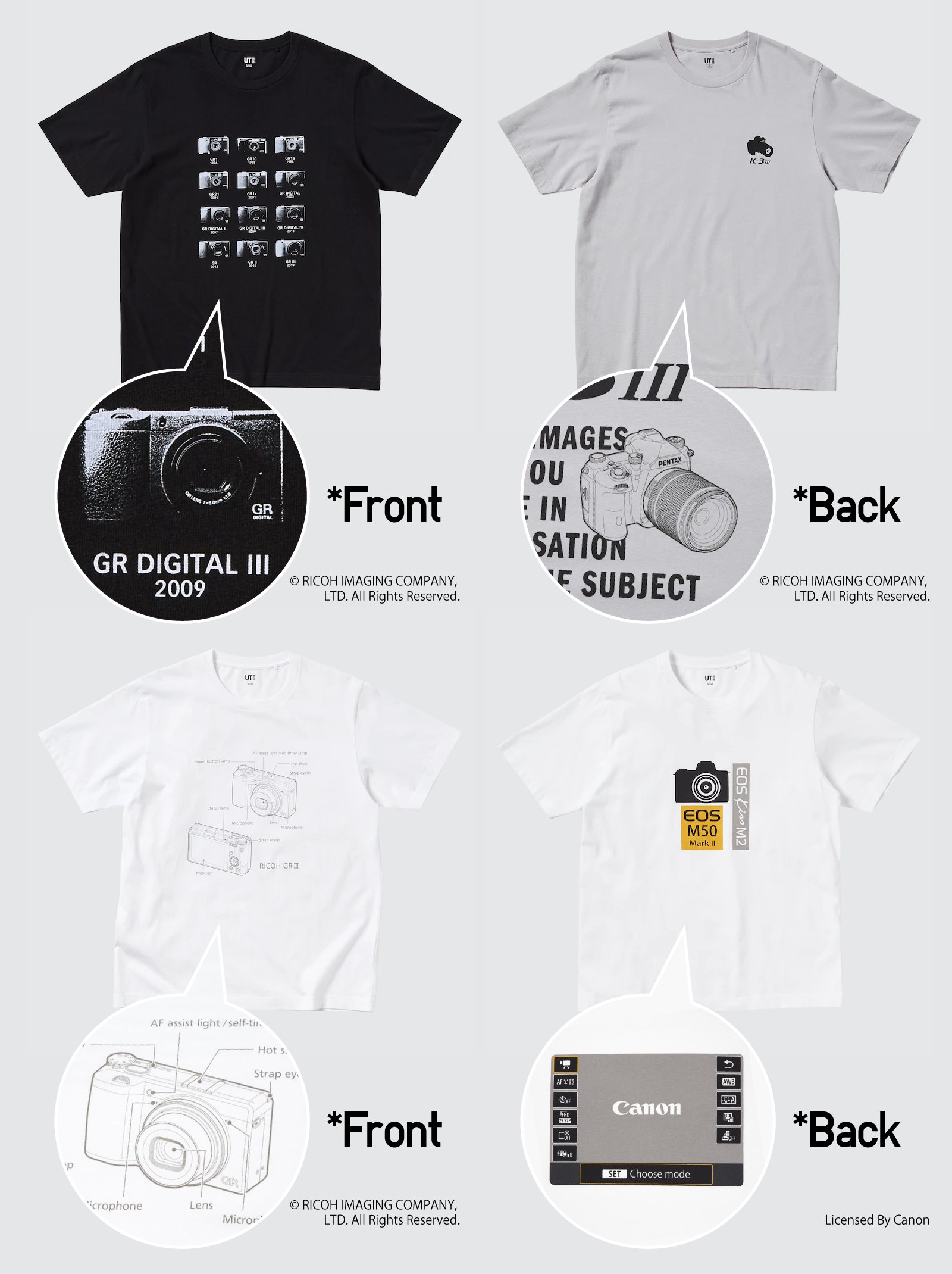 Nikon ユニクロ UT ロゴ Tシャツ ホワイト 二枚セット - メルカリ