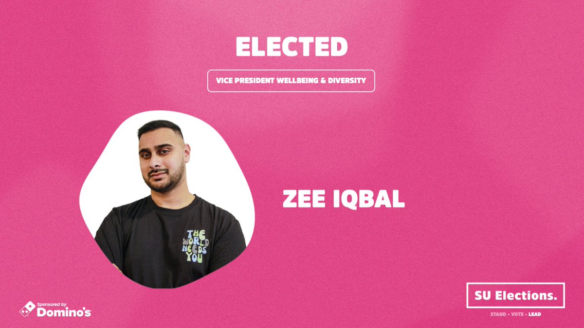 SURHUL's tweet photo. Congratulations to Zee Iqbal for being elected into the role of VP Wellbeing and Diversity! You've smashed it! ππ #RHVotes https://t.co/gb1LWhqTuC