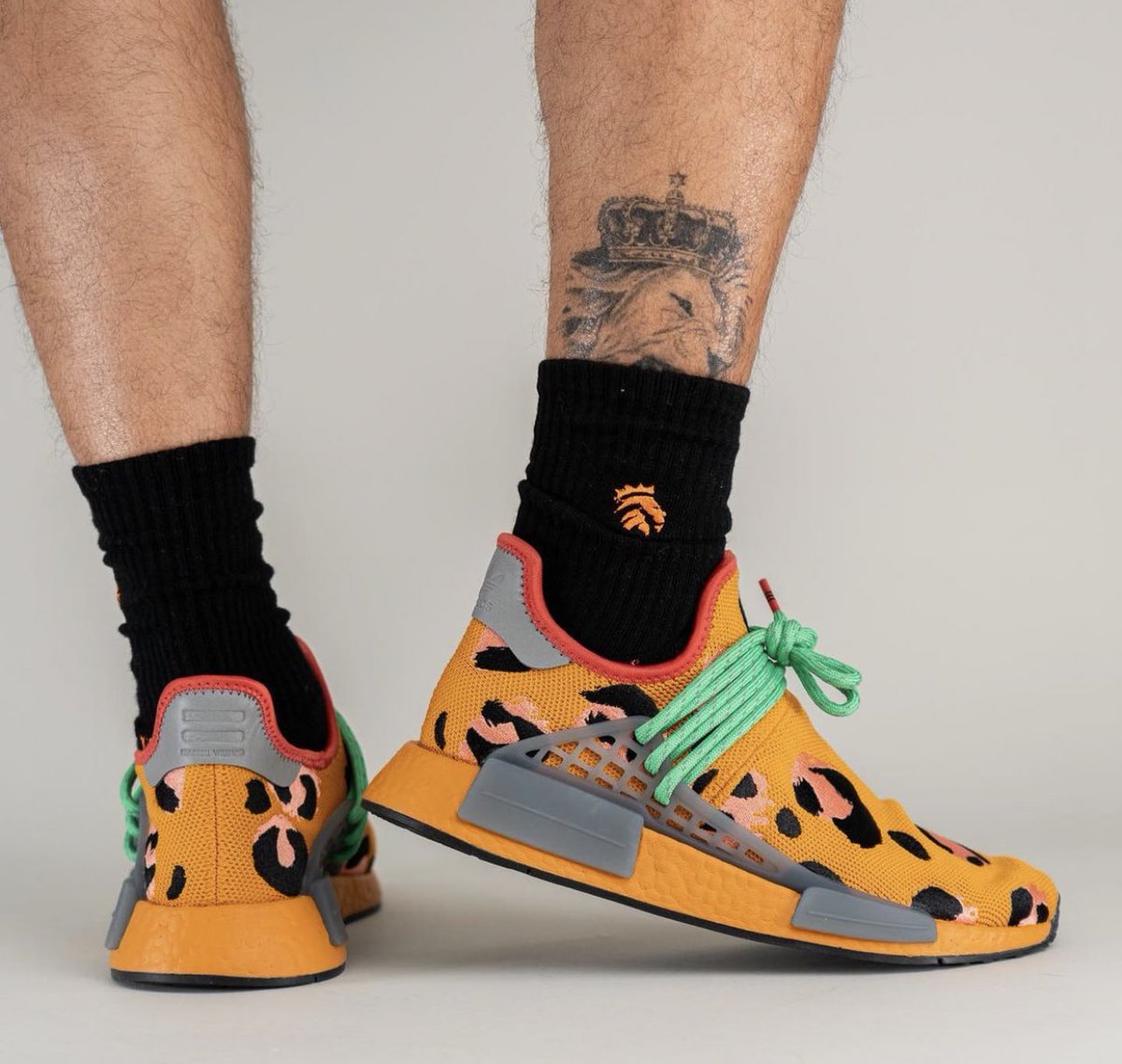 On-foot with the Pharrell x adidas Hu NMD Leopard On-foot with the Pharrell x adidas Hu NMD Leopard