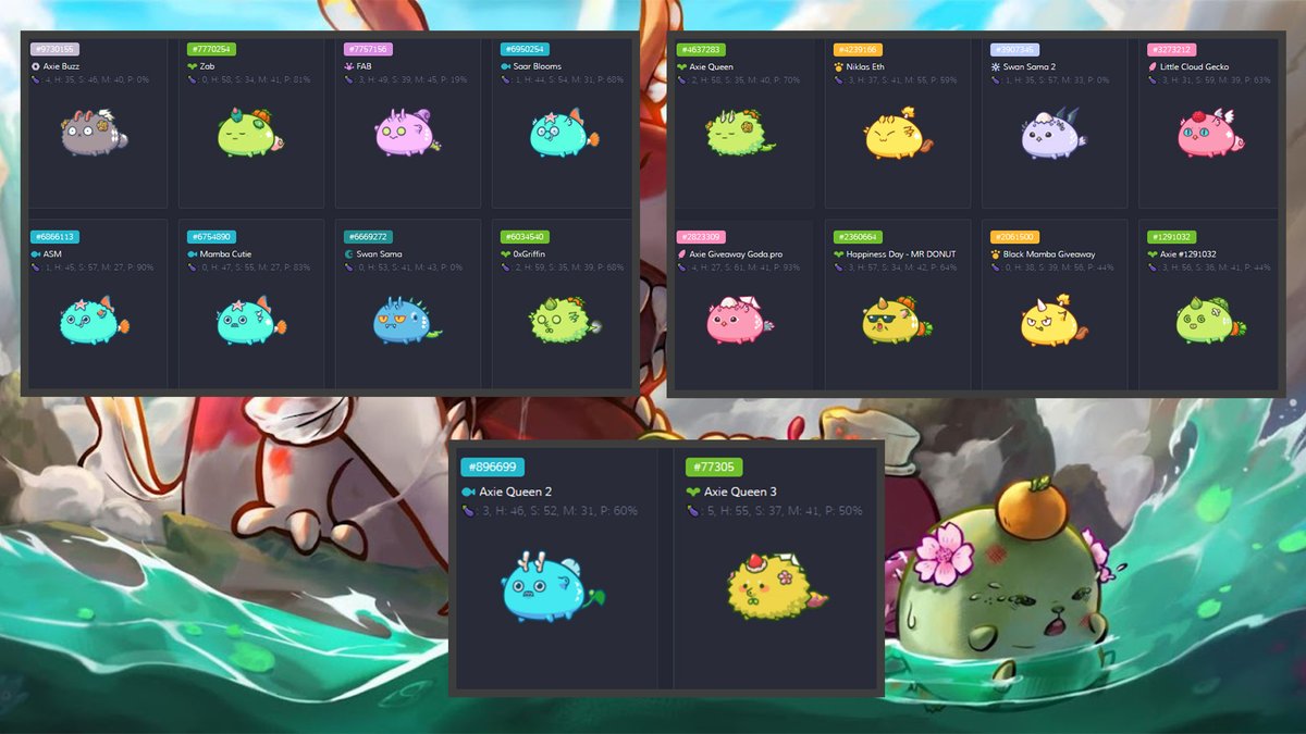 blaack_mambaa's tweet photo. Really surprised by the greatness of the @AxieInfinity Community. 

We was started with 3 Axies and now we have 18 Axies for the 20th march International Happiness Giveaway.

We still have 3 days to announce the giveaway. We would love to see more contributors. Thank You! https://t.co/N0rxsZ3rZQ