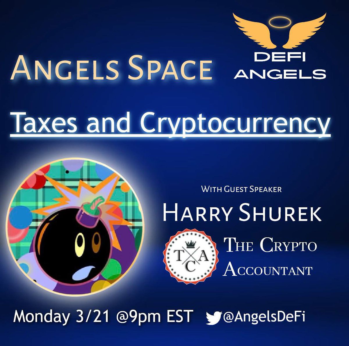<a href="/ConsenSys/">Consensys.eth</a> <a href="/alto_ira/">Former Alto Handle (Follow @InvestWithAlto)</a> <a href="/TradeStation/">TradeStation</a> 

Have no fear, our tax expert is here! 

Tune in this Monday 3/21 9pm est to have your questions answered live with <a href="/thecryptoacct1/">The Crypto Accountant</a> 

t.me/thecryptoacct

Taxes don’t have to be scary💸💸

#Coinbase #Bitcoin #Ethereum 
#shiba #NFTs