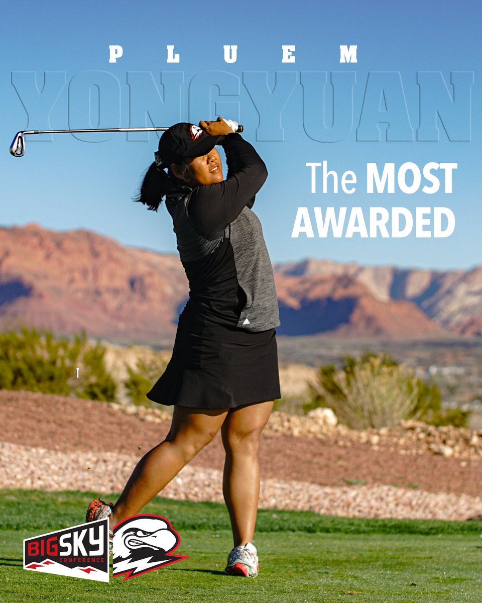 SUUGolf's tweet photo. RECORD BROKEN 👏

@PluemYongyuan has now been named the Big Sky Golfer of the week 12 TIMES 🎉

#StormTheSky https://t.co/JW7PBgvOSG