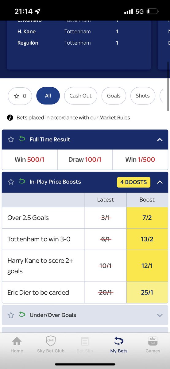 TomPField's tweet photo. @SkyBet won’t let me see the cash out even with constant refreshes but will still let me bet on the game? Shambles! https://t.co/MMzrupjjV1