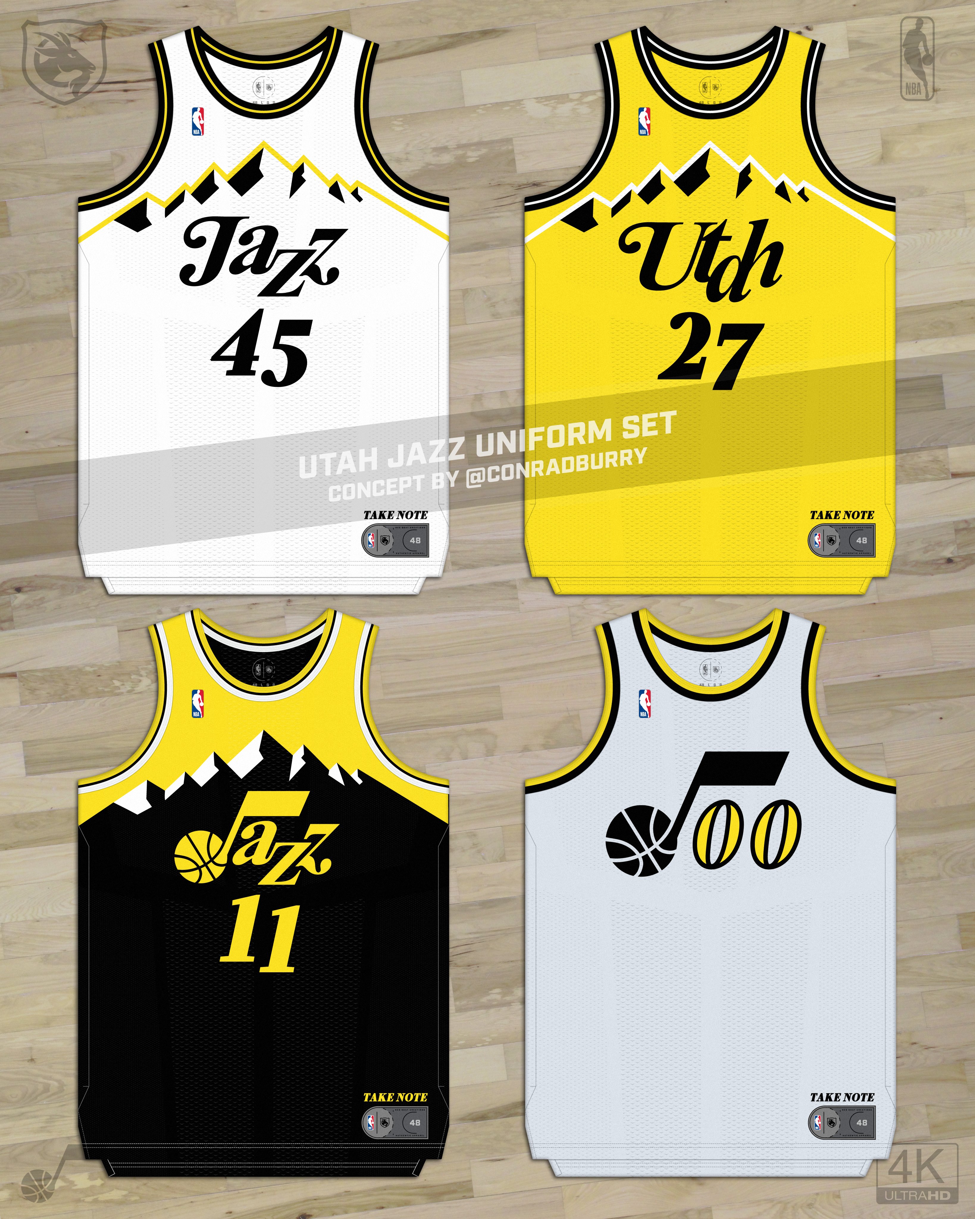 A designer made these cool NBA concept jerseys 🏀 (via conradburry/Twitter)