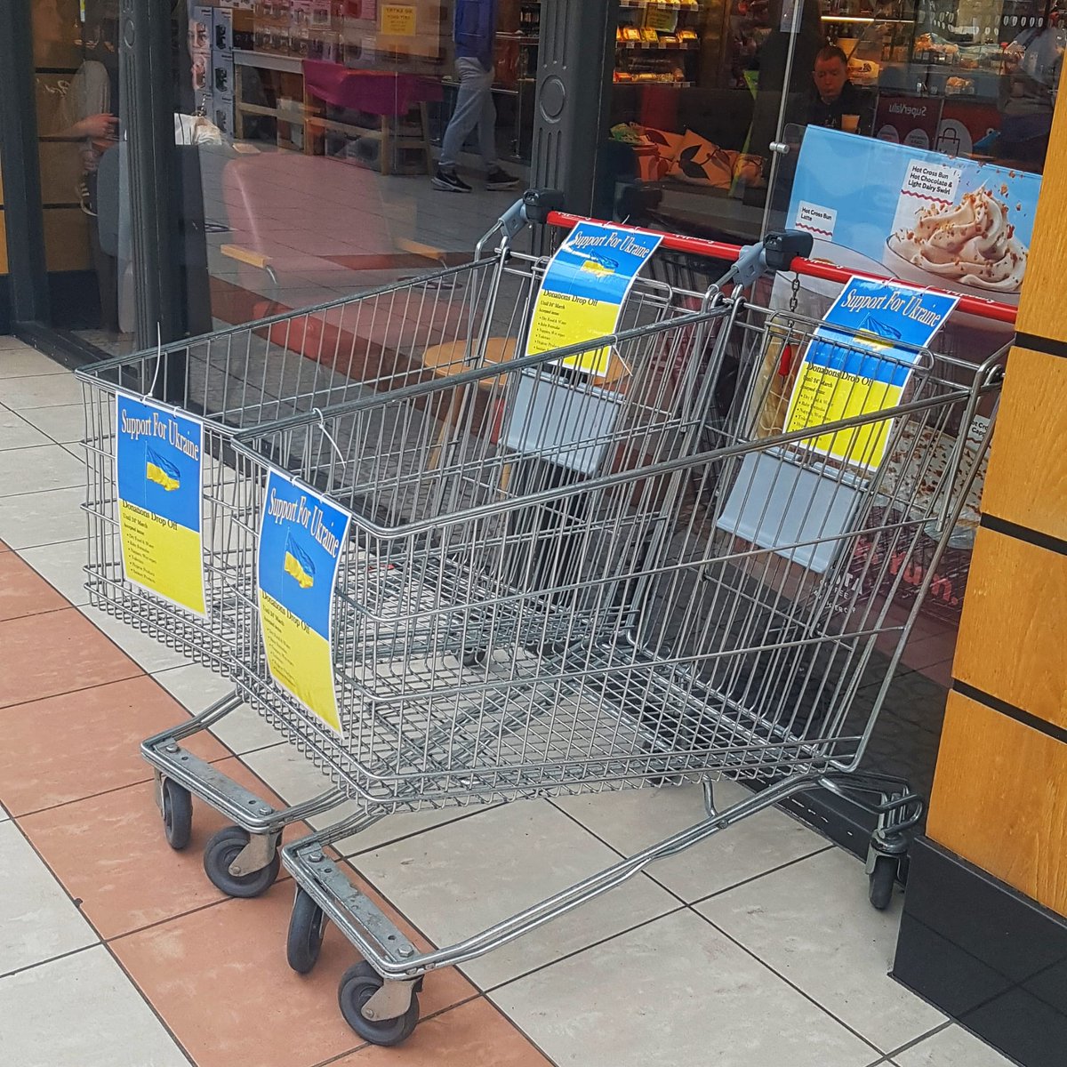 ukraine_appeal's tweet photo. Our designated trolleys for donated items with thanks to @SmithsSupervalu

#CommunitySupport https://t.co/UMvFoFeHPW