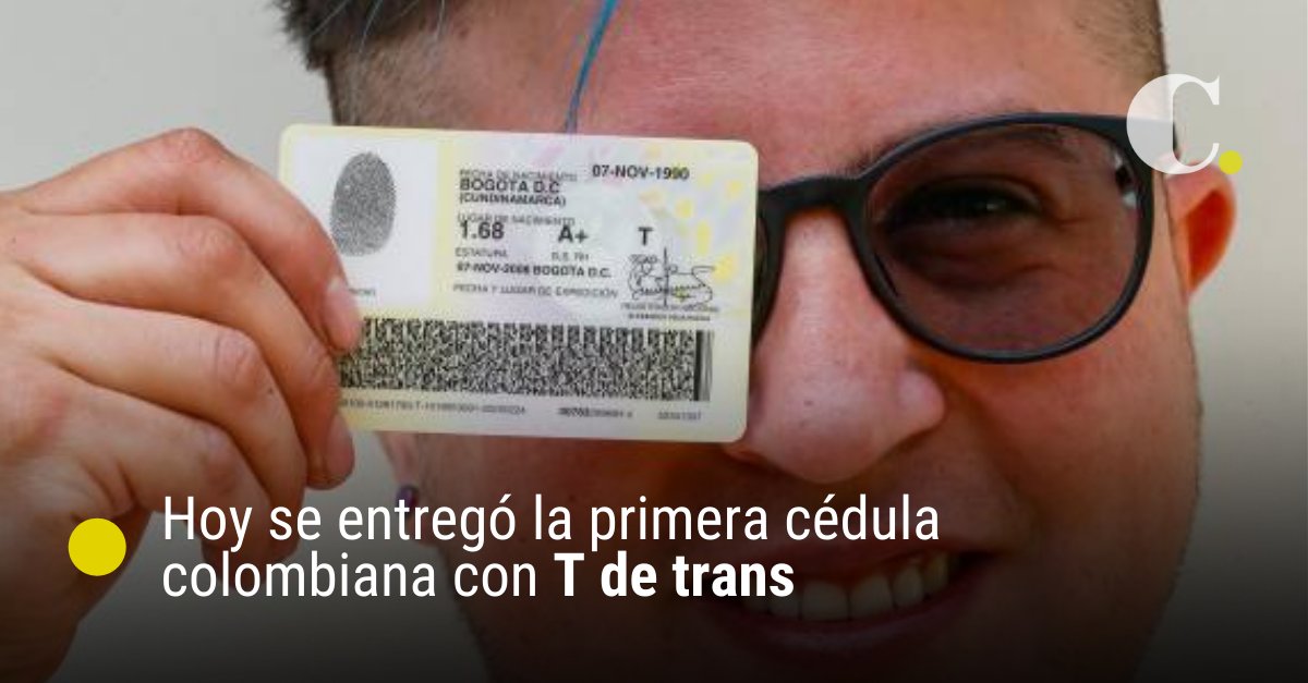 elcolombiano's tweet photo. Mike Durán recibió hoy la primera cédula colombiana con T de trans. Este fue el proceso por el que tuvo que pasar para lograrlo ➡ https://t.co/HFddyyg4di https://t.co/Jgmvb7Eozg