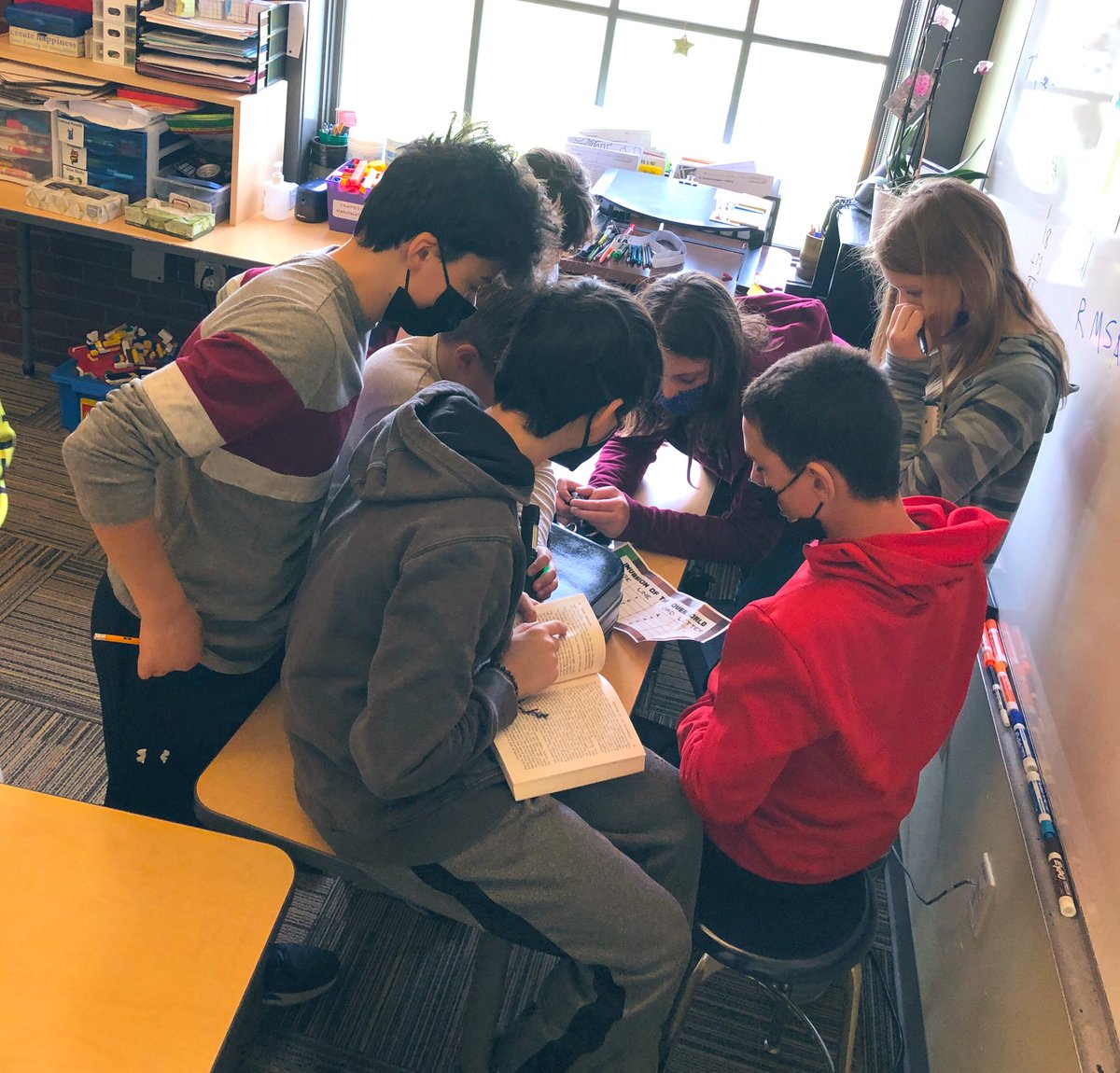 MsHkKim's tweet photo. I haven’t set up a @breakoutEDU in a long time but I got them out &amp; did it with the 6th graders this week!Setting these up takes a long time but it’s so worth it. Seeing the excitement, hearing brilliant ideas, and watching the Ss work together is literally EVERYTHING! @AIMSchool https://t.co/10ClvRLCIU