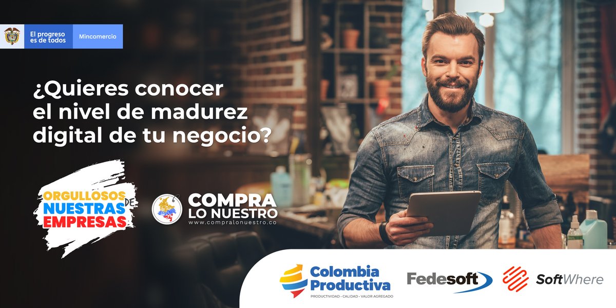 camilofds's tweet photo. #SoftWhere es un servicio que ofrecemos en #CompraLoNuestro, gracias a la alianza con @FedesoftCol, en el que las empresas pueden acceder a un autodiagnóstico y a un plan con recomendaciones para avanzar en su digitalización.
Conozcan este beneficio en https://t.co/fCccxxGGjw https://t.co/ENWmSSaKpm