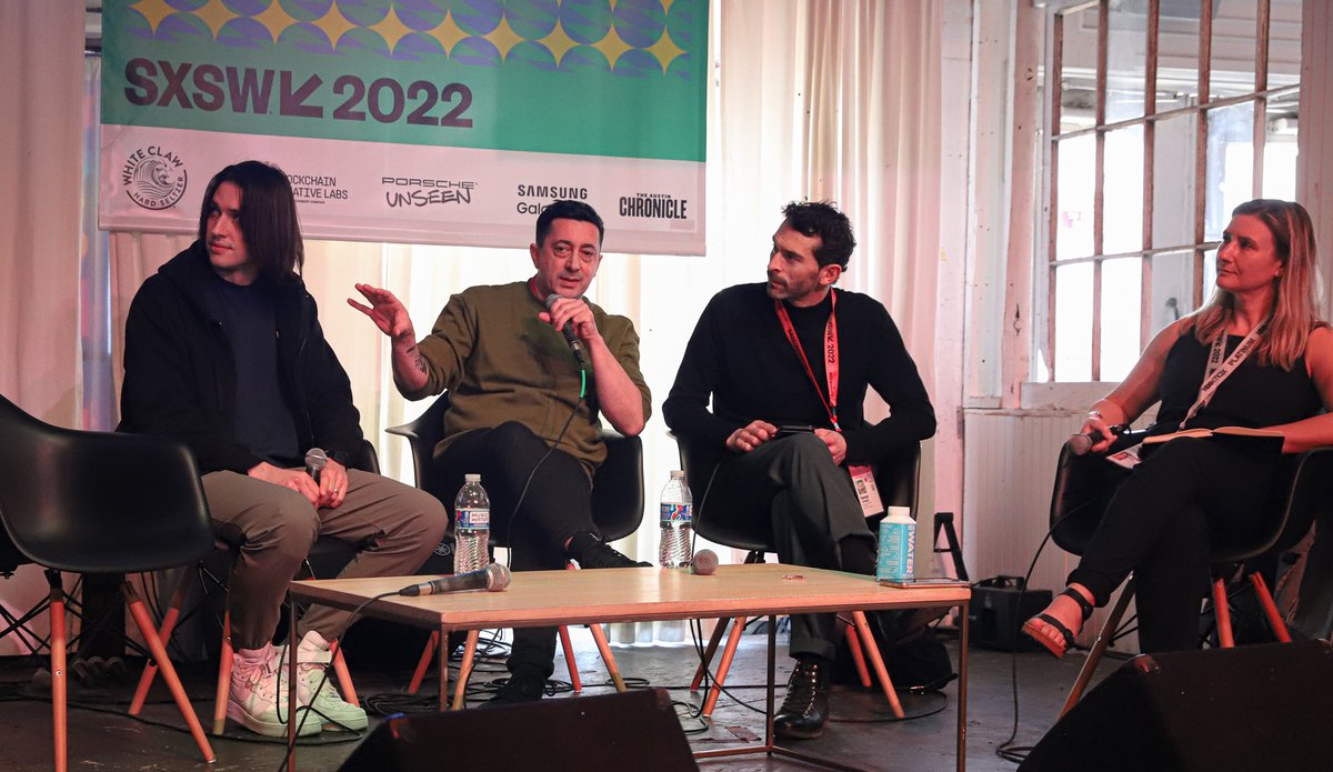 CGCanDallas's tweet image. Hier, notre 3e session à #SXSW mis en vedette la convergence entre le physique et le virtuel, ainsi que la façon dont les technologies telles que #AR, #VR, #XR &amp;amp; #metaverse seront utilisées pour ajouter de nouvelles dimensions à l’art. #CanadaSXSW