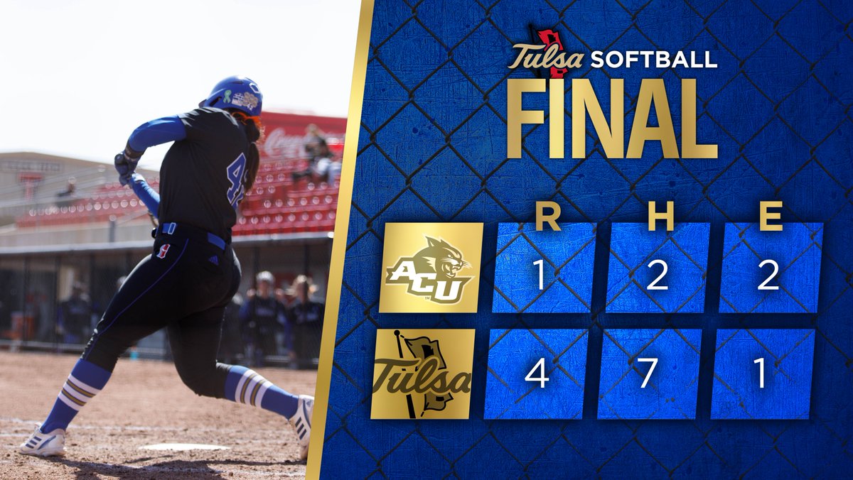 TULSA WINS!! Rylee Keith hits her third home run of the season and Pochop goes the distance to lift the Hurricane to victory. 

Game two in approximately 30 minutes.