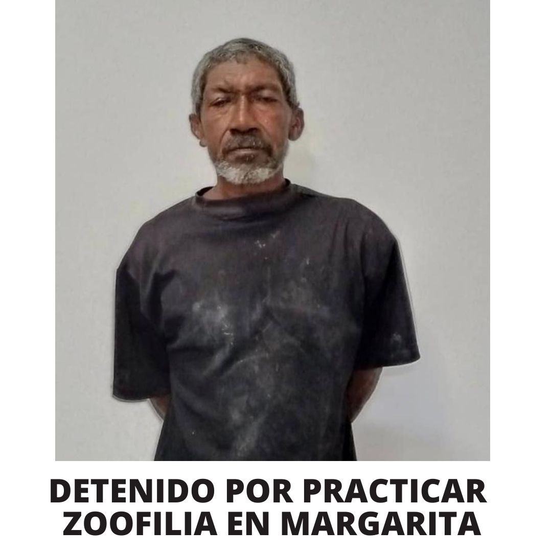 #DETENIDO y a la orden del Ministerio Publico Nueva Esparta el sujeto Cruz María Correa por violar (#Zoofilia) sistemáticamente a la mascota ( de su vecina )  “Silvana” por lo que será #imputado por el delito de Daño a animal ajeno y Maltrato animal #JUSTICIA