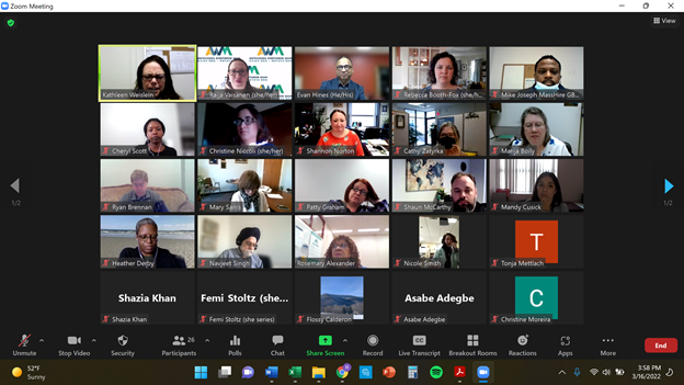 MAWorkforce's tweet photo. Deep appreciation for Evan Hines and Rebecca Booth-Fox of @YWBoston for facilitating today's #GrowingEquity webinar on Organizational Change to Achieve #Equity. Great frameworks and tools to use in #DEI work across #wkdev in #MA. #DotheWork https://t.co/gVIfpJahyy