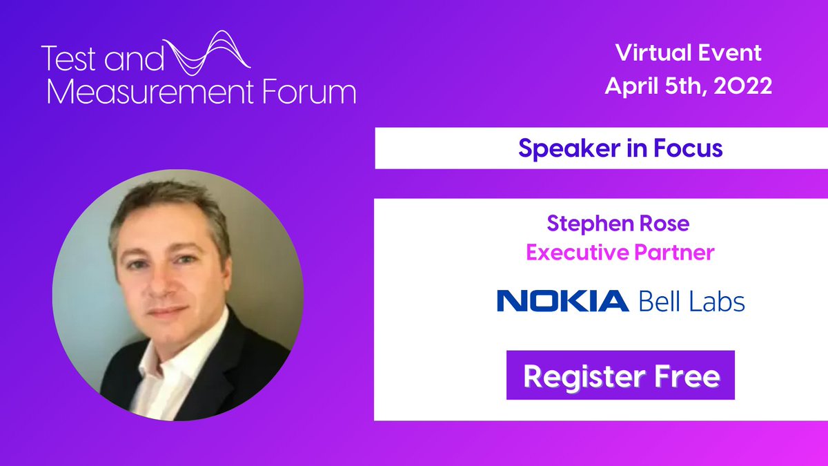 rcrwirelessnews's tweet photo. 🔊 A warm welcome to Stephen Rose, Executive Partner, @BellLabs Consulting, one of our latest #TestMeasure22 speakers (April 5, 2022). Stephen has spent the last
20 years working in TMT Strategy Consulting.
Register to attend the event now https://t.co/3kGgNSaWfr🙌 https://t.co/q5OUGJy9m8