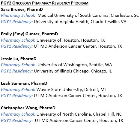 heyjayeh's tweet photo. Super excited about our ⁦@MDAndersonNews⁩ PGY2 #oncopharm Fab 5 for ‘22-‘23! #matchday2022 #rxmatch #twitterx https://t.co/n62oP9Mxok