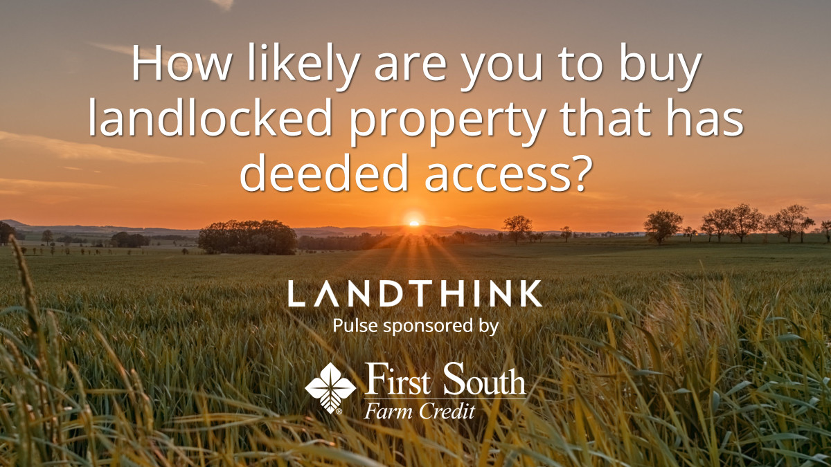 📊 Have you answered the March Pulse? We want to hear from you! Thanks to First South Farm Credit for choosing and sponsoring this month’s #LANDTHINK Pulse question. Answer here: ow.ly/YYSw50Il8nz #realestate #land