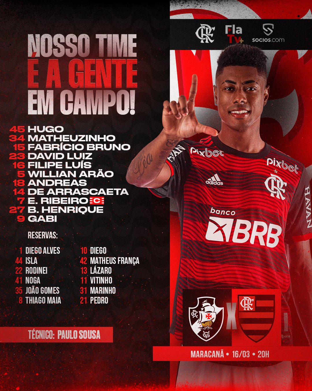 MENGÃO ESCALADO! FLAMENGO X INTERNACIONAL AO VIVO DIRETO DO MARACANÃ