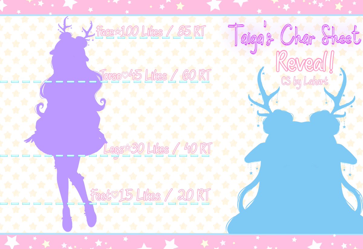 LaTaigaa's tweet photo. 🦌💫Character Sheet Reveal💫🦌

♡ Hello there! I'm Taiga it's very nice to meet you~

I cannot wait to finally reveal my Character Sheet, credit to 
@lahartss
 for the amazing help! See you soon!
♡ twitch: https://t.co/0u7jnzG8Y1
#envtuber #vtuber #vtuberuprising #modelreveal https://t.co/J9Ur3T8aVJ