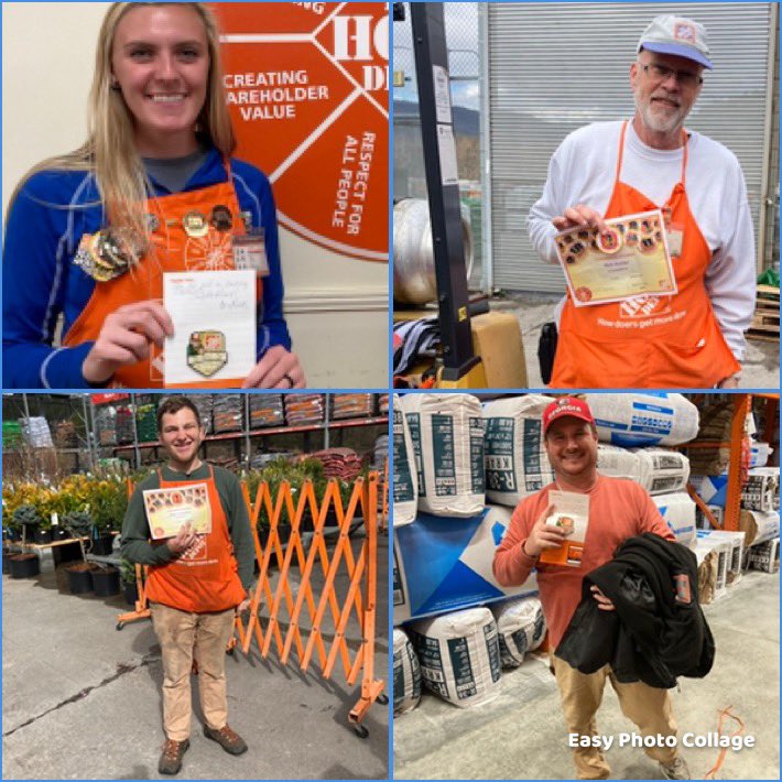 Celebrating these amazing associates at #8412 Aiden with his 1 year and Rich with 4!! Zack hit bronze while Jaden struck Gold! 🧡🧡🧡🧡@cole91960676 @hollytate122 @ClaytonASDS @homedepot8412 @QuilliamsJaden @Shanda668 @KimRichards11 @wesleycopelan