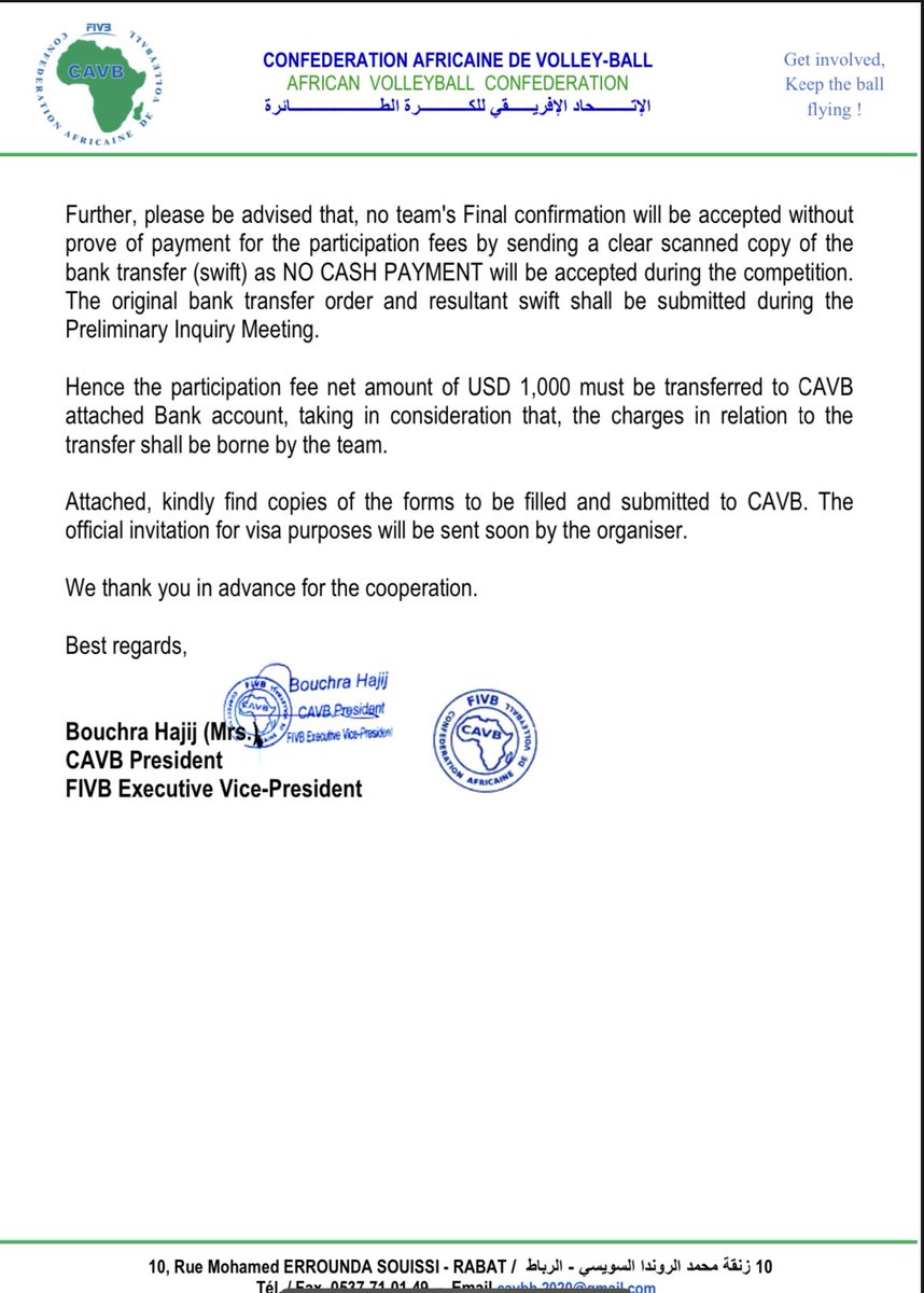 CAVBPress's tweet image. Breaking News, Tunisia will host the 2022 Men's African Volleyball Club Championship.