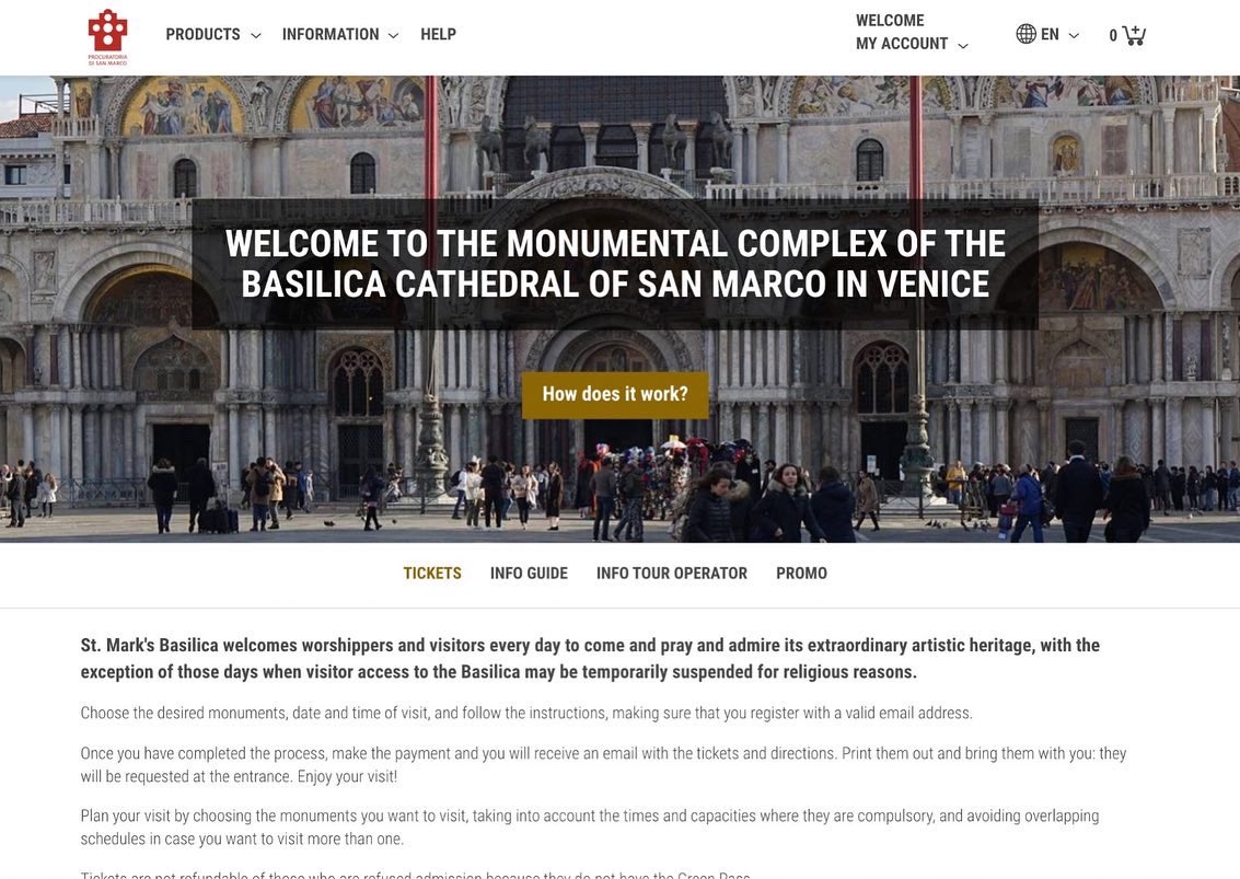 skiperformance's tweet photo. Glad to provided to #Venice St. Mark Basilica the #ecommerce solution for #onlineticket sale.
We worked with our partner @skidata_it to make the experience of visitors and tourists in Venice, smart and easy.
Visit Basilica di San Marco web shop here: https://t.co/zWMKYy6es4 https://t.co/OzOfJTiC6u