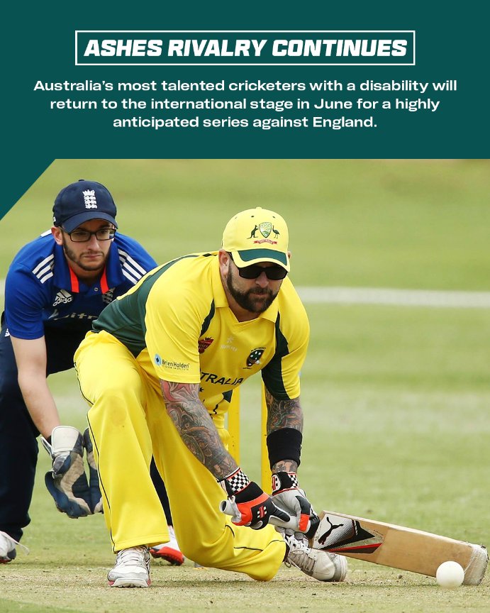 CricketAus's tweet photo. A long awaited resumption to international cricket for our national disability squads!

Australia's deaf, blind, and intellectual disability squads will play five T20I and three ODI matches against @ECB_cricket as part of the International Cricket Inclusion Series in Brisbane 🗓 https://t.co/RIWQTUUGH0