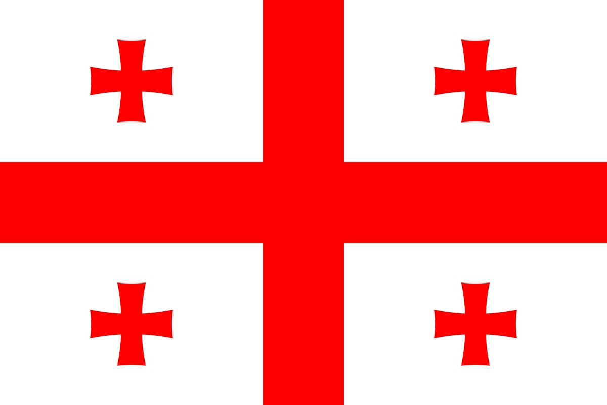Todays second flag of the day is the traditional flag of Georgia (Country)! The 5 cross design was coined in the 12th century, and was re-adopted on January 14th, 2004. The flag proportions are 2:3.