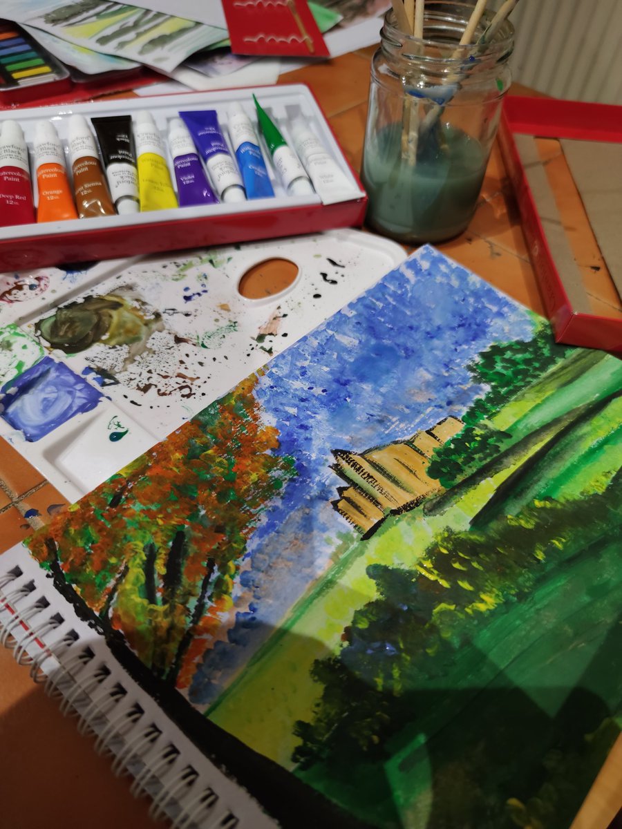 Khimpidutta's tweet image. Inspired by @WHSFriends painting class. 

#communityengagement #cardiffcommunity #Cardiff #painting