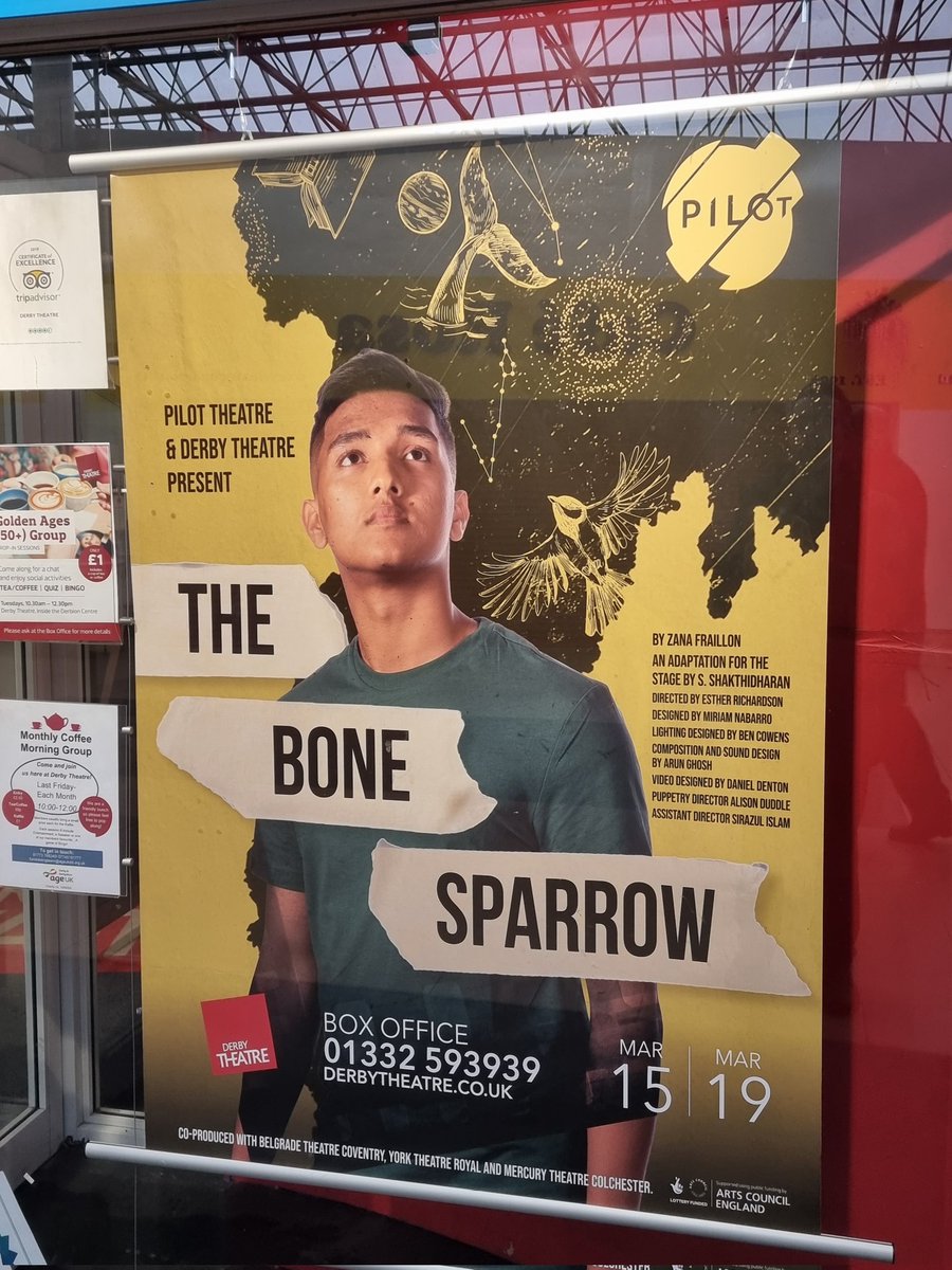 Powerful and moving...with a talking duck and hot chocolate! #TheBoneSparrow is all about the stories we tell and the universal need for home and a sense of belonging @DerbyTheatre @pilot_theatre @culturederby #RefugeesWelcome