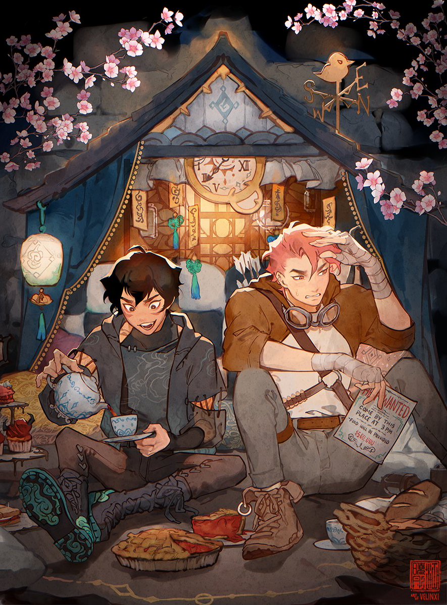 Velinxi's tweet photo. Hello, new followers! If you like my art, perhaps you might be interested in my webcomic too. If supernatural boys meeting and accidentally becoming wanted fugitives together are your thing.

🌟https://t.co/7hxwsVotU6 https://t.co/otgyOFzQ7B